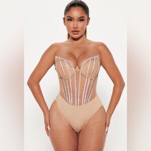 New Enchanted Nights Corset Bodysuit XS Fashion Nova